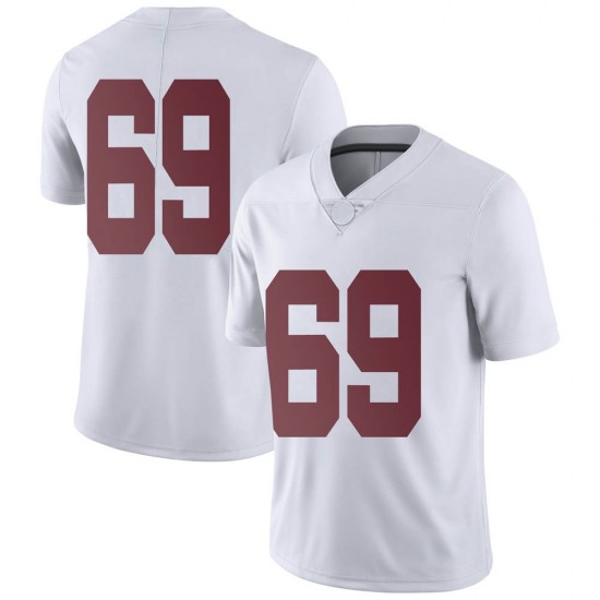 Alabama Crimson Tide Men's Landon Dickerson #69 No Name White NCAA Nike Authentic Stitched College Football Jersey OP16H51ET